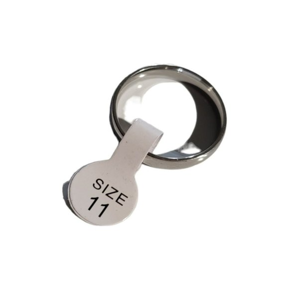 Men's Silver Tone Domed Ring - Band Size 10 Wedding Friendship Casual Promise - Picture 2 of 3